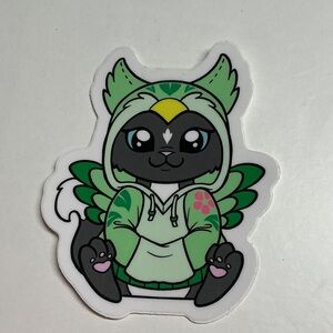 Green and Black Cartoon Pet Sticker